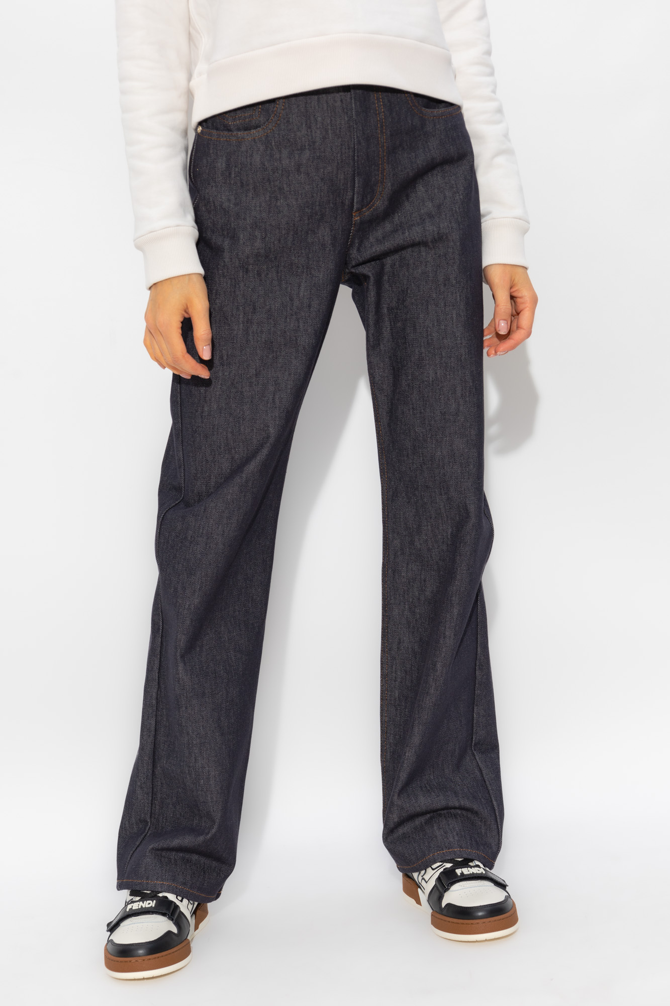 FENDI｜JEANS (FF denim trousers (FLP797 AQ93 F1M2F)) Men's Designer Denim & Trousers | FENDI